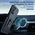 thumbnail image 4 of Samsung Galaxy A32 5G Case(Not for A32 4G), Heavy Duty Shockproof Military-Grade Phone Case with Ring Kickstand for Galaxy A32 5G 6.4"(Blue), 4 of 16