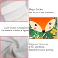thumbnail image 4 of 2 Pcs Hanging Towels, Dish Towels Fox on Green Palms Leaves and Flowers Absorbent Hand Towels with Hanging Loop Washcloth for Bathroom Kitchen, 4 of 6