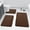 Brown, variant on Memory Foam Bath Mat Set 3 Pieces- Super Soft Absorbent Quick Dry Bathroom Rug Sets, Machine Washable Non Slip Floor Carpet for Tub Shower, Vanity & Toilet Base, Silver