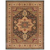 SAFAVIEH Mahal Josephine Oriental Area Rug, Navy/Natural, 9' x 12'