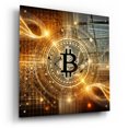 thumbnail image 2 of Epic Art 'Glowing Bitcoin' by Rey Klimt Acrylic Glass Wall Art, 24" x 24", 2 of 8