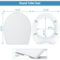 thumbnail image 4 of Acekid Toilet Seat,PP Round Toilet Seat with SecureLock System - Universal Fit for Most Round Toilets,Quick-Release and Quick-Attach,Easy-Clean White Design, 4 of 7