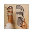thumbnail image 4 of Women Sandals Adjustable Buckle Slip-On Design Slide with Cork Footbed for Maximum Comfort - For Women, 4 of 10