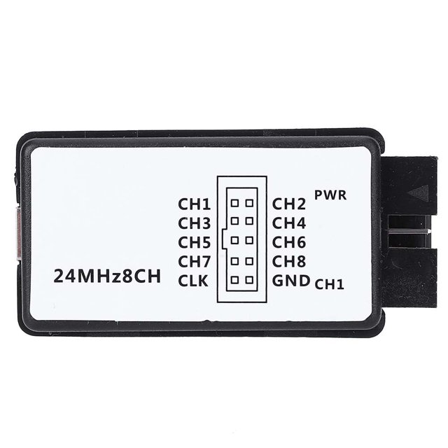 Greensen Dispositif d'Analyse Logique Analyseur Logique USB, Dispositif d'Analyse Logique USB Mis en Mini Taille de Poche Numérique 8 Canaux Mémoire d'Entrée 24MHz