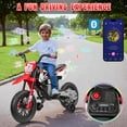 thumbnail image 4 of Farmdex 12V Ride on Motorcycle for Kids, Electric Dirt Bike with 2 Training Wheels, Electric Motorcycle with Twist Grip Throttle, Built-in Music, 30W*2 Motors, Red, 4 of 10