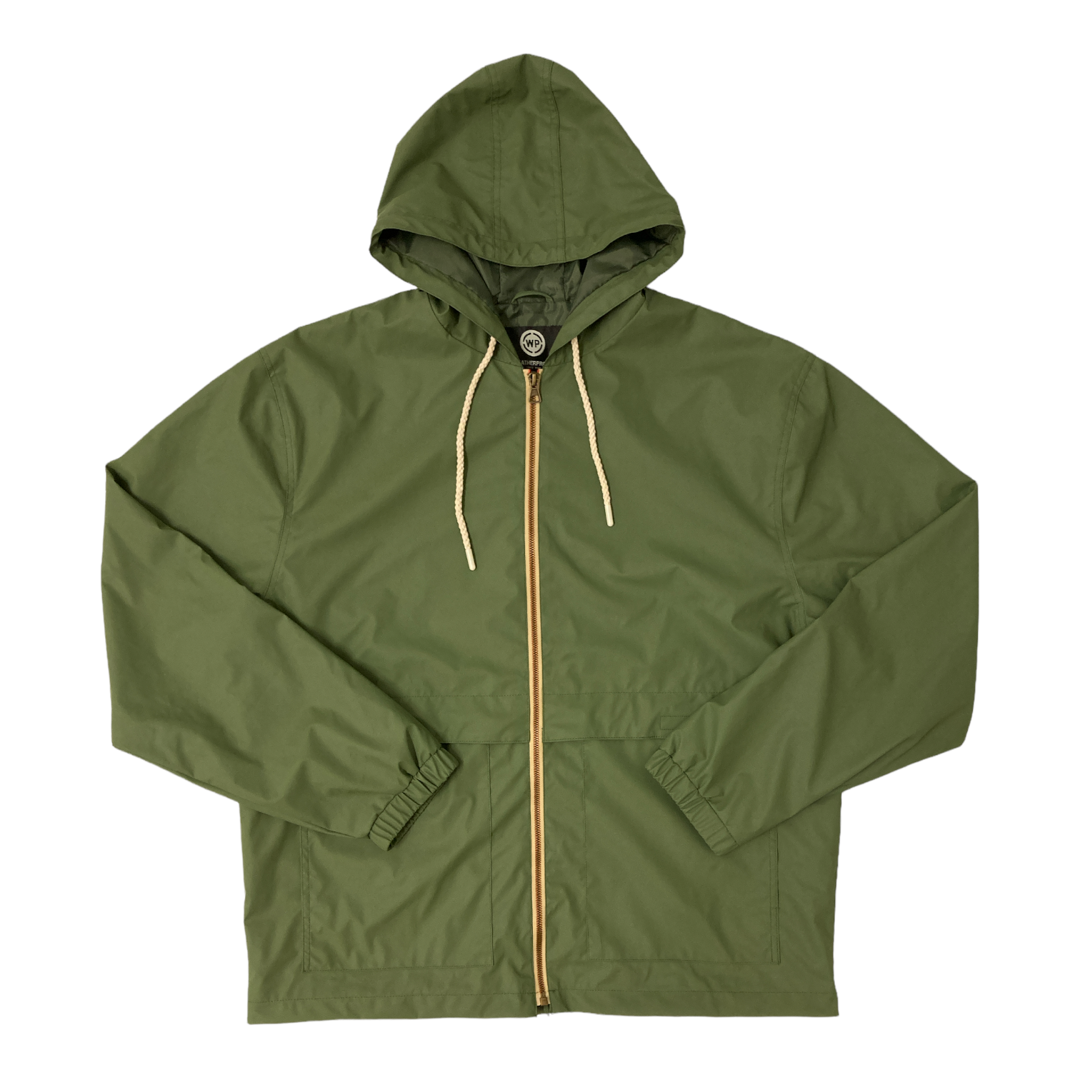 Weatherproof Men's Hooded Full Zip Rain Slicker Jacket (Olive, Xl)