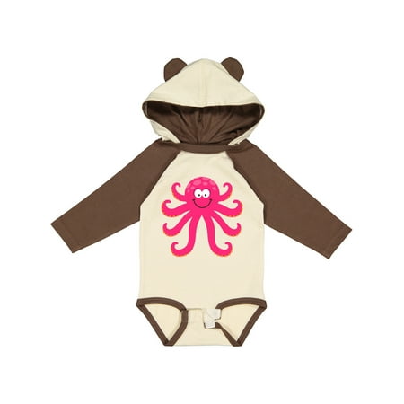 

Inktastic Octopus Sea Creature Pink Girls Gift Baby Girl Long Sleeve Bodysuit