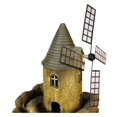 thumbnail image 3 of Outdoor Water Fountain With LED Lights, Windmill House with Stony Wall Tabletop Water Fountain for Decor, European Style Indoor Relaxation Fountain Waterfall for Patios and Gardens, 3 of 8
