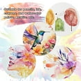 thumbnail image 3 of Uxcell 30 Sheets Cotton Watercolor Paper Round 140lb/300 GSM Cold Press Water 12 Inch, 3 of 7