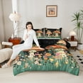 thumbnail image 4 of Castle Fairy Snail Mushroom Boy Girl Full Size Comforter Sets 3-Piece,Chic Floral Flowers Bedding Comforter Set,Botanical Plants Lightweight Bedding Sets,Ultra Soft Home Decor,Reversible, 4 of 8