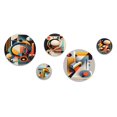 thumbnail image 2 of Designart "Minimal Bauhaus Dimensions IV" Modern Geometric Metal Wall Art Set of 5 Piece, 2 of 5
