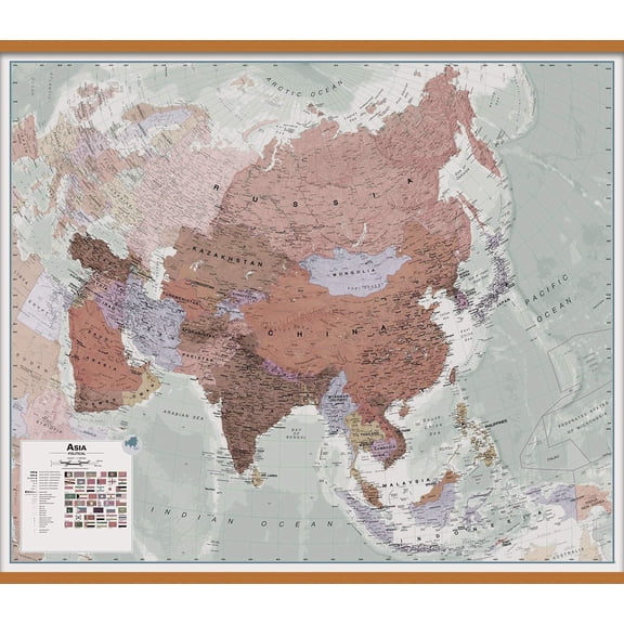 Maps Large Executive Political Asia Wall Map  poster