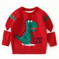 thumbnail image 4 of Sweatshirts Baby Boy Kids Baby Pullover Sweater Knit Dinosaur Print Sweater Coat Kids Fall Winter Clothes 6-7 Years, 4 of 4
