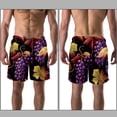 thumbnail image 3 of luoweisi Men's Beach Shorts Quick Dry Swim Trunks with Mesh Lining Grape S, 3 of 5