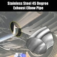 thumbnail image 2 of Unique Bargains 4 Pcs OD 3 Inch 45 Degree SS304 Stainless Steel Exhaust Elbow Pipe for Car Modified Exhaust System, 2 of 7