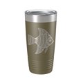 thumbnail image 1 of Fish Tumbler Zentangle Travel Mug Insulated Laser Engraved Coffee Cup 20 oz Olive Green, 1 of 1