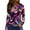 Dark Blue #004, variant on Mardi Gras Shirts for Women Feathers Print Sequins Long Sleeve Tops Sparkly Crew Neck Party Tunic Tops Black 3XL