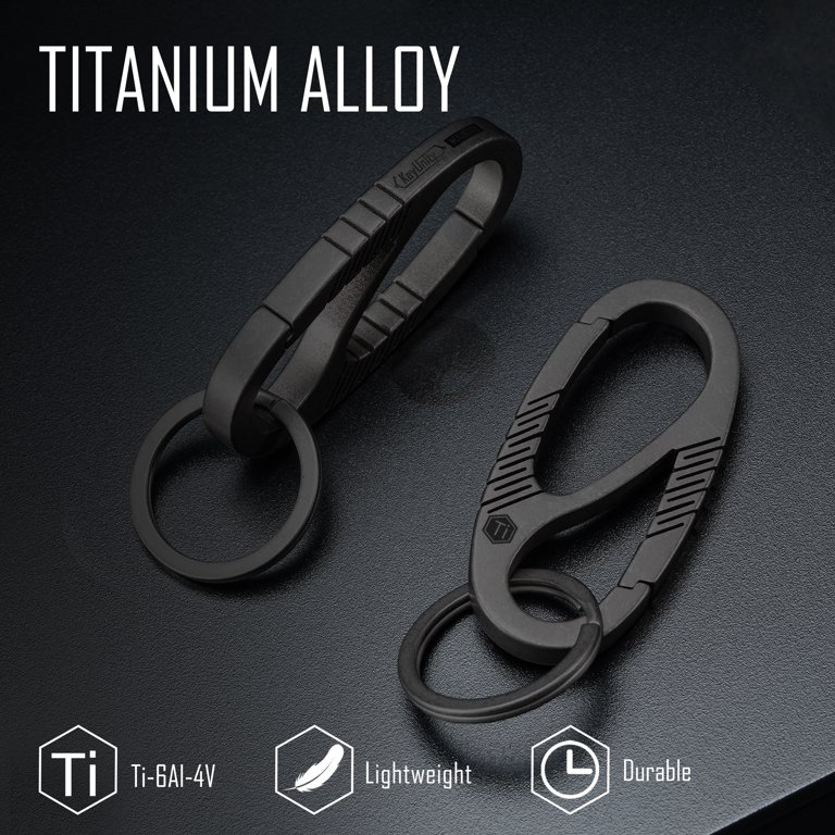 Keychain Carabiner Clip, Anti-Lost Quick Release Titanium Key