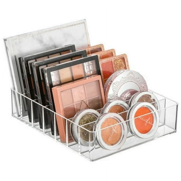 STONCEL Eyeshadow Palette Organizer, Acrylic Clear Make Up Organizers and Storage Holder, Cosmetics Makeup Drawer Organizer for Vanity Bedroom 7 Section BPA Free Vanity Organizers and Storage