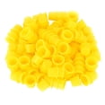 thumbnail image 2 of EeaseCA 100pcs Ink Caps Disposable Plastic Ink Cups Permanent Eyelash Makeup Eyebrow Tattooing Pigment Container Size M (Yellow), 2 of 8