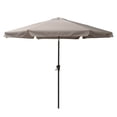 thumbnail image 3 of CorLiving 10ft Large Tilting Round Market Patio Umbrella with Side Flaps and Steel Frame, Grey, 3 of 10