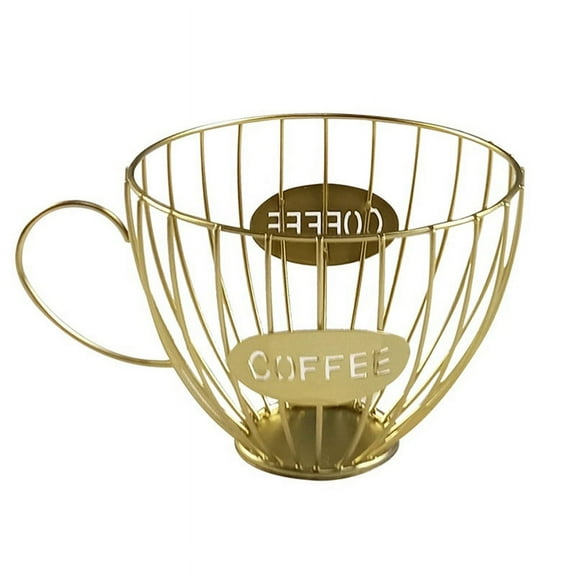 Coffee Fruits Capsule Storage Basket Cup Shaped Pod Holder and Organizer for Home Cafe Hotel Golden