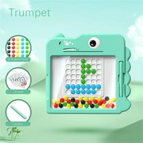 Magnetic Drawing Board, Dinosaur Sketch Pad With Beads, Kids Writing Toy, Reusable Educational Gift, Fine Motor Skills Activity, Travel Toy For Toddlers