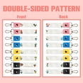 thumbnail image 3 of 1Set 8pcs Personalized Flower Theme Name Tags Hooks 5.1x0.8 Inch Rose Daisy Plants Labels PU Leather & Cotton Cute Name Tags for Backpacks Water Bottles, 3 of 9