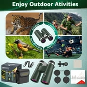 BEBANG 10x42 HD Binoculars for Adults High Powered, Large View Binoculars with Clear Low Light Vision-Binoculars for Bird Watching Travel