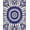 Blue, Pattern 2, variant on ODIKA 4'x6' Machine Washable Non-Slip Area Rug, Bloom Interlocking with Petal Spiral and Ornamental Vines High Traffic Rug, Beige, 715844