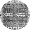 thumbnail image 1 of Ahgly Company Indoor Round Abstract Gray Modern Area Rugs, 3' Round, 1 of 4