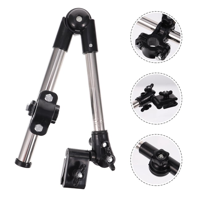 Minkissy 1Pc Black Bike Umbrella Stand with Anti Slip Stability Easy to Install Supporting Bracket