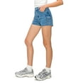 thumbnail image 2 of Cali1850 Women's Comfortable High Rise Contrast Stitch Cargo Shorts With Pockets And Belt Loops, 2 of 7