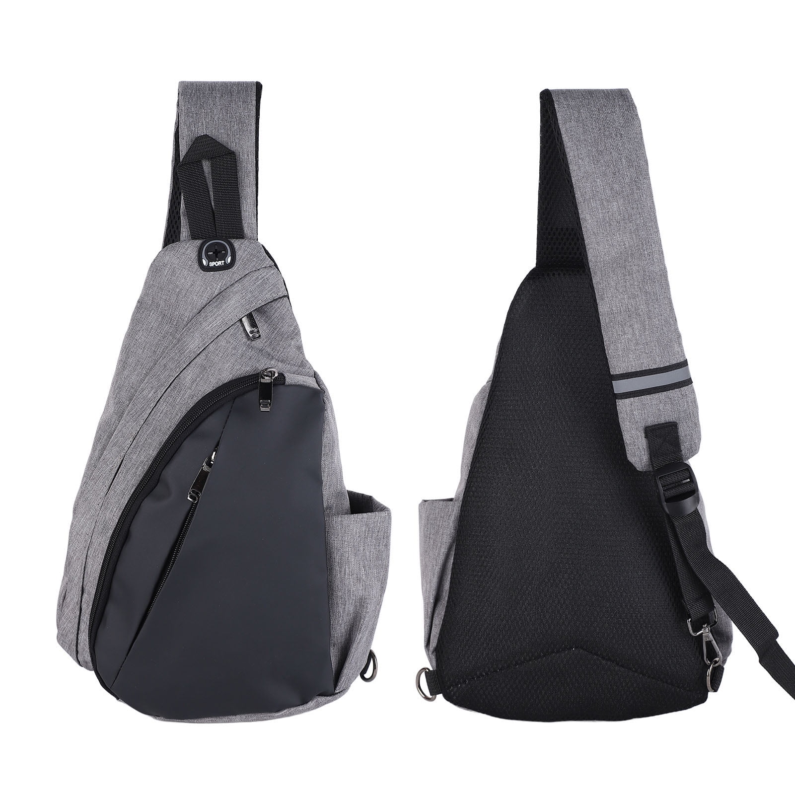 Single Strap Backpack Lightweight Waterproof Sling Bag Portable For School Gray Droplet Shape Walmart
