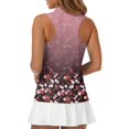 thumbnail image 6 of Womens Golf Shirts Printed Sleeveless Golf Vest Collared Zip Up, Athletic Quick Dry Tank Top for Summer Sports Purple Pink L, 6 of 6