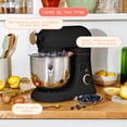 thumbnail image 3 of Beautiful 6 Qt Tilt-Head Stand Mixer with Dough Hook, Flat Beater, Balloon Whisk, Pastry Beater & Slicer/Shredder Set, Black Sesame by Drew Barrymore, 3 of 17