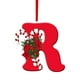 thumbnail image 1 of Adorno de alfabeto de árbol de Navidad personalizado | Decoración colgante de letras acrílicas • Acentos de sombrero de Papá Noel rojo • Colgante escribible de bricolaje • Decoración duradera del, 1 of 5