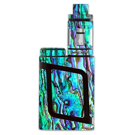 Skin Decal For Smok Al85 Alien Baby Kit Vape Mod / Abalone Ripples Green Blue Purple
