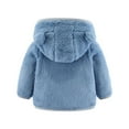 thumbnail image 3 of TAIAOJING Kids Toddler Jacket Baby Girls Boys Bear Ears Hooded Outerwear Zipper Warm Winter Coat Fall Outfits 6-12 Months, 3 of 3