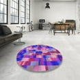 thumbnail image 4 of Ahgly Company Machine Washable Indoor Rectangle Transitional Rich Lilac Purple Area Rugs, 2' x 4', 4 of 7
