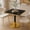 Black Onyx, variant on Aukfa 31.5" Square Dining Table for 2-4, Marble-Look Sintered Stone Top, Rose Gold Pedestal Base, Small Spaces,Emerald Green