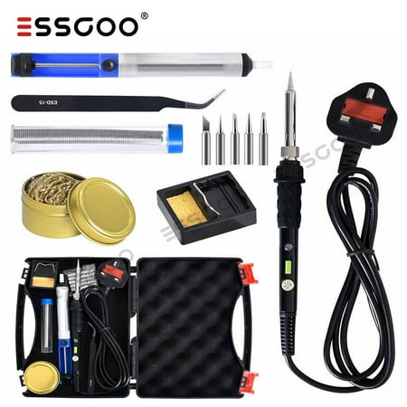

ESSGOO 60W 12 in 1 Soldering Iron Kit Adjustable Temperature Electronic Repair Tool 450℃ + Case