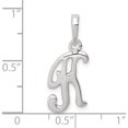 thumbnail image 3 of Sterling Silver Letter K Initial Pendant Made In India qc6512k, 3 of 5
