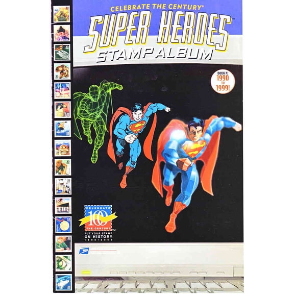 Super Heroes Stamp Album #10 VF ; DC Comic Book
