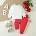 thumbnail image 3 of Gerichy Toddler Kids Baby Boy Fall Outfits 1T 2T 3T Letter Print Long Sleeve Tops Pants Winter Clothes Sets Toddler Boys Long Sleeve Valentine's Day Letter Prints T Shirt Pullover Tops Pants Outfits, 3 of 7