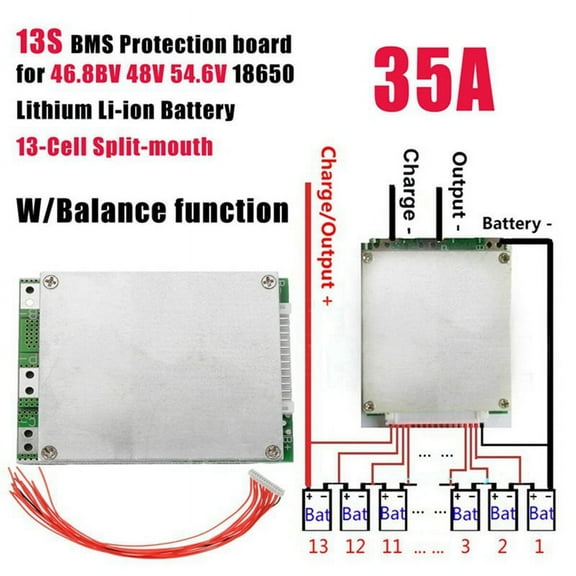 13S 48V 35A Lithium-Ion Battery Charging Protection Board Split with Equalizing Elek5884
