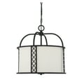 thumbnail image 2 of Matte Black Three Light Pendant from the Rockford Collection, 2 of 7