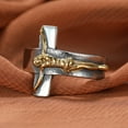 thumbnail image 2 of Mens Fashionable Alloy Jesus Cross Ring, Electroplated Individually Packed Religious Jewelry Gift, 2 of 4