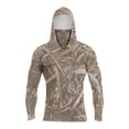 thumbnail image 2 of Men's Sun Protection Hoodie Shirt Hooded UPF 50+ Long Sleeve Fishing Shirt Face Mask UV Rash Guard M Complexion, 2 of 4