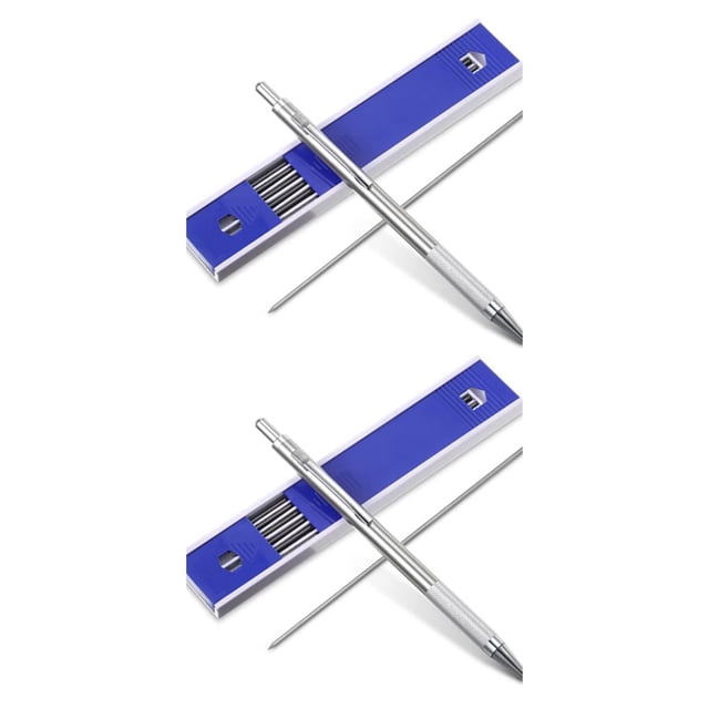 ZLight Stainless Steel Engineering Mechanical Pencil Portable Handheld Replacement Engineer Drawing Plotting Sketching Pen 2Set